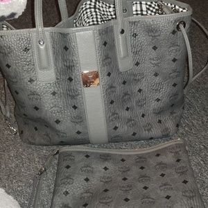 Phantom Grey MCM Medium Visetos bag